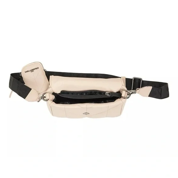 New Karl Lagerfeld Paris Voyage Messenger Leather Crossbody - Picture 4 of 5